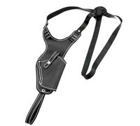 MDFCZXP Cowhide Underarm Holster Double Shoulder Strap Concealed Holster Gun Holder Lace Up Cosplay for Men Women,Black,10cm