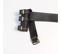 MDFCZXP Leather Sword Holder - Medieval Knight Imitation Leather Sword Belt - for Halloween Cosplay Costume Prop,Black,20cm