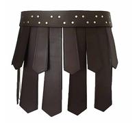 MDFCZXP Medieval Apron - Warrior PU Leather Waist Guard - for Halloween Cosplay Stage Performance COS Photography Props,Black,37C