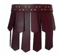 MDFCZXP Medieval Apron - Warrior PU Leather Waist Guard - for Halloween Cosplay Stage Performance COS Photography Props,Brown,37C