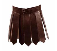 MDFCZXP Medieval Costume Apron Leather Waist Wrap Girdle for Medieval Cos Stage Accessories, Halloween Cosplay Tool,Brown,10cm