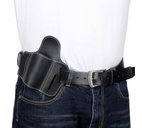 MDFCZXP Medieval Leather Gun Holster, Steampunk Renaissance Pirate Pistol Flintlock Holder,Black,15cm