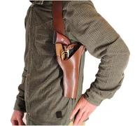 MDFCZXP Medieval Leather Holster Hidden Shoulder Retro Pistol Holster Western Cowboy Pistol Gun Holder for Women and Men,Brown,10cm