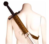 MDFCZXP Medieval Leather Sword Holster Retro Knight Sword Frog Holder for Performance Costume Props,Brown,5INCH