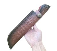 MDFCZXP Medieval Retro Men's Sword - Two-Layer Cowhide Knife Sheath and Dagger Case - Halloween Dress Up for Men Women,Brown,35cm
