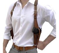 MDFCZXP Medieval Retro Shoulder Bag with Straps - PU Leather Gun Holster - Adjustable Gun Holder Lace Up Cosplay for Men Women,Brown,20c