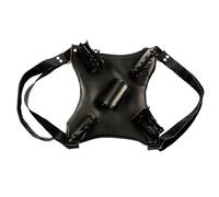 MDFCZXP Medieval Shoulder Sword Holder - Double Back Sword Frog - for Costume Prop Halloween Dress Up,Black,20cm