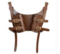 MDFCZXP Medieval Shoulder Sword - Retro Back Shoulder PU Belt Double Sword Holder Kit - Adjustable PU Leather Sword Sleeves - Medieval Costume Knight Sheath Knife Accessory,C2,4inch