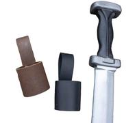 MDFCZXP Medieval Sword and Dagger Sheath - Medieval Sword Belt Waist Sheath Scabbard Holder - for Halloween Dress Up,Black,17cm