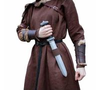 MDFCZXP Medieval Sword and Dagger Sheath - Medieval Sword Belt Waist Sheath Scabbard Holder - for Halloween Dress Up,Brown,17cm