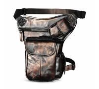 MDFCZXP Medieval Waist Bag - PU Leather Belt Armor - for Stage Performance Cos Props,Brass,28cm