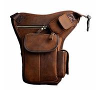 MDFCZXP Medieval Waist Bag - PU Leather Belt Armor - for Stage Performance Cos Props,Brown,28cm