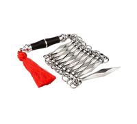 MDFCZXP Nine-Section Whip, Self-Defense Stainless Steel Octagonal Shape Combat Whip, Chinese Kung Fu Martial Arts,Silver,L