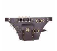 MDFCZXP PU Leather Shoulder Crossbody Messenger Bags - Multifunctional Stitching Belt Bag Waist Bag - for Hiking Travel,Brown,160cm