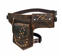 MDFCZXP Retro Underarm Satchel - Cowhide Strap Underarm Satchel - Hidden Double Shoulder Armpit Bag,Brown,39cm