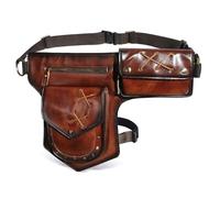 MDFCZXP Retro Underarm Satchel - Cowhide Strap Underarm Satchel - Hidden Double Shoulder Armpit Bag,Red,39cm