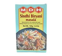 MDH Biryani Sindhi Masala 100g (Pack of 1) - Adds Aroma, Taste and Flavour to Meals - Authentic Indian Biryani Masala Seasoning Blend of Spices - Curry Recipe Mix Casserole Herbs