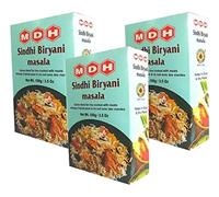 MDH Biryani Sindhi Masala 100g (Pack of 3) - Adds Aroma, Taste and Flavour to Meals - Authentic Indian Biryani Masala Seasoning Blend of Spices - Mix Curry Masala Recipe Casserole Herbs