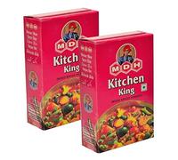 MDH Kitchen King Masala 100g (Pack of 2)- Enhances the flavours of the meal - Spices Mix Curry Masala Recipe Mixes Casserole Seasoning Herbs - Ideal for vegetable dishes with soft curry