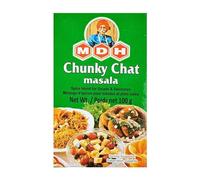 MDH Various Seasoning Masala Powder - A Mixture of Spices Adds Taste - Aromatic & Enhances the flavor of the meal -Simplifies & Speeds Up The Cooking Process (Chunky Chat Masala 100g, 1)