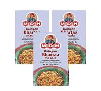 MDH Various Seasoning Masala Powder - Spice Blend for Smoked Aubergine Curry | Indian Curry Masala Mix - Aromatic & Enhances the flavor of the meal (Bangen Bharta Masala (100g), Pack of 3)