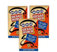 MDH Various Seasoning Masala Powder - Spices Mix Curry Masala Recipe Mixes Casserole Seasoning Herbs - Aromatic & Enhances the flavor of the meal (Deggi Mirch (500g), Pack of 3)