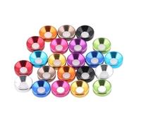 Mdingbao-Flat Washers M2 M2.5 M3 M4 M5 M6 Colourful Anodized Aluminum Countersunk Head Bolt Washers, 10pcs/lot, corrosion and durable(M3,Pink)