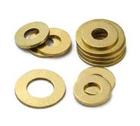 Mdingbao-Flat Washers M2 M2.5 M3 M4 M5 M6 M8 M10 M12 M14 M16 M18 M20 M22 Solid Brass Flat Washer Gasket Copper Metal Meson Pad Spacer, corrosion and durable(M4 x 10 x 1(50pcs))