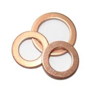 Mdingbao-Flat Washers M3 M4 M5 M6-M27 Red Brass Copper Crush Sealing Washer Boat Flat Seal Ring Gasket, corrosion and durable(M5xOD8(20PCS),Thickness2mm)