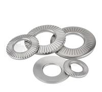 Mdingbao-Flat Washers M3 M4 M5 M6 M8 M10 M12 M16 304 A2 Stainless Steel Conical Knurled Elastic Gasket Spring Serrated Lock Washer, corrosion and durable(M10-20pcs)