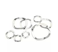 Mdingbao-Flat Washers M3 M4 M5 M6 M8 M10-M51 304 Stainless Steel Bearing Shafts Three Wave Crest Type Spring Washer Gasket Wave Washer, corrosion and durable(M27x34x0.3(5pcs))
