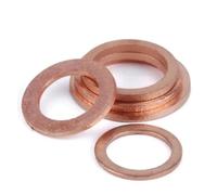 Mdingbao-Flat Washers M6 M7 M8 M9 M10 M11 M12 M13 M14 M15 M16 M25 Solid Copper Washer Shim Flat Ring Gasket Rings Seal Plain Washers, corrosion and durable(12X20X1.5mm 10PCS)
