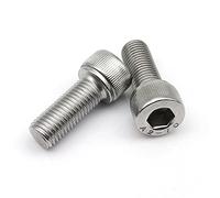 Mdingbao-Hex Bolts Fine Thread M3 M4 M5 M6 304 A2-70 Stainless Steel Allen Hexagon Hex Socket Cap Head Bolt Screw, 10pcs, Strong wear resistant (Color : 14mm, Size : 10pcs M5 pitch 0.5)
