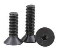 Mdingbao-Hex Bolts M6 M8 M10 M12 Head Countersunk Head Black Grade 10.9 Carbon Steel Hex Head Cap Machine Screw, 1-10pcs, Strong wear resistant (Size : M10 x 40(5pieces))