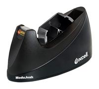 MDJ by Excell Desktop Tape Dispenser (Fits 1" + 3" Core) with Heavy-Weighted Base for One-Hand Dispensing for Office, Home, School, Masking, Heat Transfer, Sublimation, Crafts, Gift Wrapping (Black)