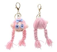 MDJDTUWO Ugly Doll Plush Keychain For Backpack, 6" Cute Keychain For Women, Plush Soft Cotton Key Chain For Christmas, Easter, Birthday, Party And Dec (Pink)
