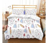 MDKLXIDF King Size Duvet Cover Chemistry Duvet Cover with Zipper Closure Microfiber Soft Breathable Quilt Cover 94.5x86.7 inch + 2 Matching Pillowcases 19x29 inch, for Adults Teenagers