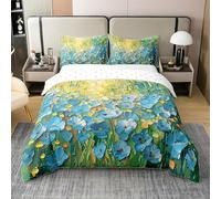MDKLXIDF King Size Duvet Cover flower Duvet Cover with Zipper Closure Microfiber Soft Breathable Quilt Cover 94.5x86.7 inch + 2 Matching Pillowcases 19x29 inch, for Adults Teenagers
