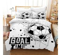 MDKLXIDF King Size Duvet Cover football Duvet Cover with Zipper Closure Microfiber Soft Breathable Quilt Cover 94.5x86.7 inch + 2 Matching Pillowcases 19x29 inch, for Adults Teenagers