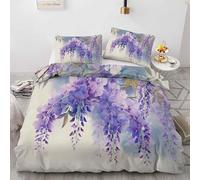 MDKLXIDF King Size Duvet Cover lavender Duvet Cover with Zipper Closure Microfiber Soft Breathable Quilt Cover 94.5x86.7 inch + 2 Matching Pillowcases 19x29 inch, for Adults Teenagers