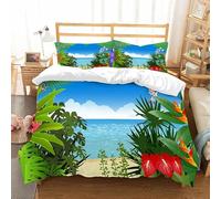 MDKLXIDF King Size Duvet Cover sea Duvet Cover with Zipper Closure Microfiber Soft Breathable Quilt Cover 94.5x86.7 inch + 2 Matching Pillowcases 19x29 inch, for Adults Teenagers