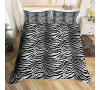 MDKLXIDF King Size Duvet Cover Tiger skin pattern Duvet Cover with Zipper Closure Microfiber Soft Breathable Quilt Cover 94.5x86.7 inch + 2 Matching Pillowcases 19x29 inch, for Adults Teenagers