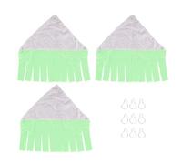 MDKSOUITY 3PCS Small Animal Hanging Hammock, Pet Cage Hammock with Tassel Design, Cozy Hideaway for Guinea Pig Rabbit Ferret Hamster, Space Saving Soft Comfortable Nest (Green)