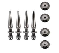 MDKSOUITY 4 Pairs Pure Copper Shockproof Speaker Foot Spike, Subwoofer Base Pad Stand Foot, High - Grade Chrome Plating for HIFI Speakers, M8 Thread Size for Stable Connection, Anti - Vibrat