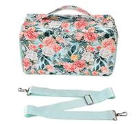 MDKSOUITY Large Capacity 120 Slots Rose Pencil Case, Portable Colored Pencil Case with Built in Pen Holder, Oxford Cloth Wear Lightweight Stationery Organizer for School Students A (Green Rose)