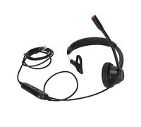 MDKSOUITY RJ9 Single Ear Headset with Mic, Business Communication Headset, Monaural Customer Service Headphone with Noise Canceling Mic, 6 Speed Line Adjustment for Call Center Offi