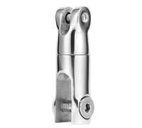 MDKSOUITY Stainless Steel Rotating Connector, Marine Grade 316 Boat Chain Swivel Joint for 6-8mm Chain, Double Joint Deck Hardware with High Polish Mirror Finish, R