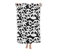 MDKU Lovely Panda Microfiber Beach Towel Blanket,Sand Proof Swimming Bath Pool Towel for Travel Camping Yoga Sport,Oversized,34"X55"