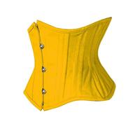 MDL FASHION Women Underbust Cotton Corset Curvy Body Shaper Waist Cincher Bustier Corset C8499c Yellow 2XL