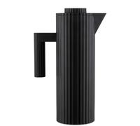 Alessi Plissé MDL12 B - Design Thermo Insulated Jug in Thermoplastic Resin with Double Wall Thermal Glass Inside, 100 cl, Black